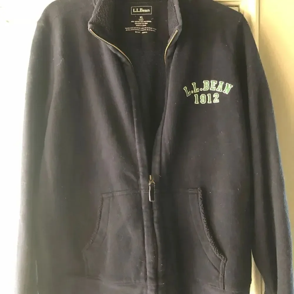 LL Bean Fleece lined jacket with pockets